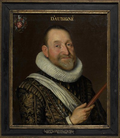 Théodore Agrippa, dAubigné chevalier 1552-1630 portréja, 17. század első harmada. alkotó: Unbekannt