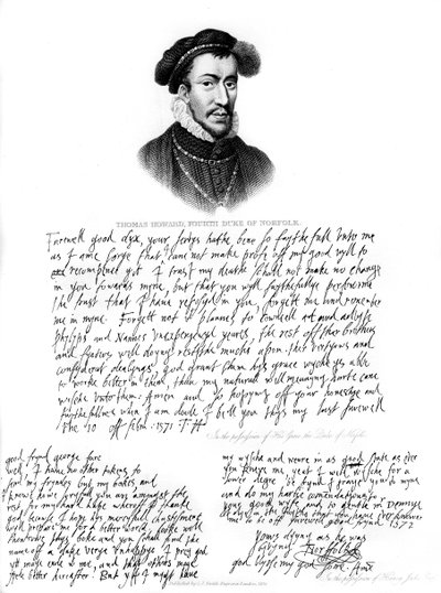 Thomas Howard, Norfolk 4. hercegének portréja, 1572, 1840 alkotó: Unbekannt