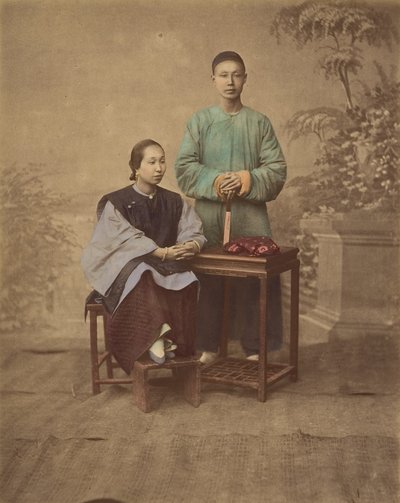 [Kínai pár portréja], 1870-es évek. alkotó: Unbekannt