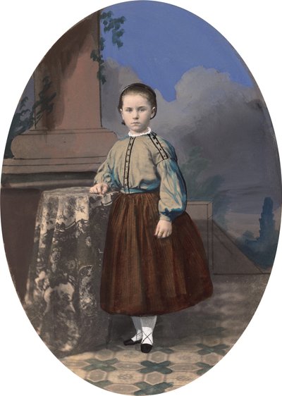 Egy lány portréja, 1860-as évek. alkotó: Unbekannt