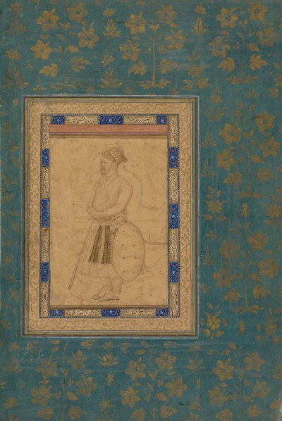 Egy azonosítatlan nemes portréja a Shah Jahans Courtból, c. 1640-1650. alkotó: Unbekannt