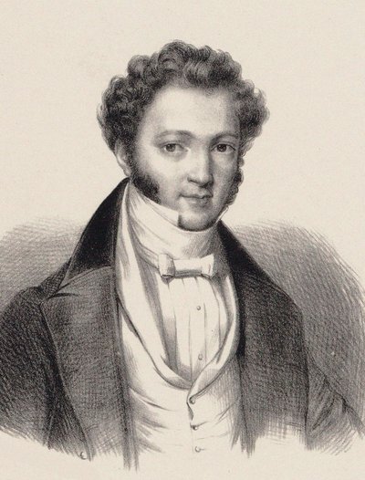 Ignaz Moscheles zongoraművész és zeneszerző portréja 1794-1870 , alkotó: Unbekannt