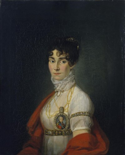 A színésznő és énekesnő, Praskovya Seremetyeva Zhemchugova grófnő portréja 1768-1803, korai alkotó: Unbekannt