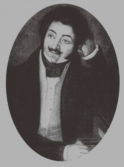 Alekszandr Alekszandrovics Aljabjev zeneszerző portréja 1787-1851, 1810-es évek alkotó: Unbekannt