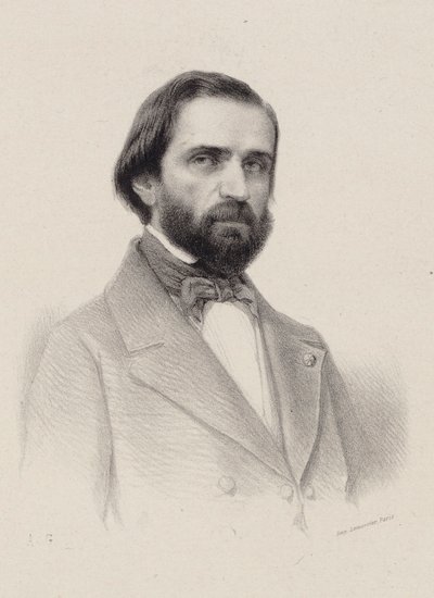 Giuseppe Verdi zeneszerző portréja 1813-1901, c. 1850. alkotó: Unbekannt
