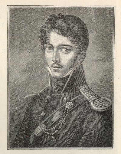 Theodor Körner szerző portréja 1791-1813. alkotó: Unbekannt