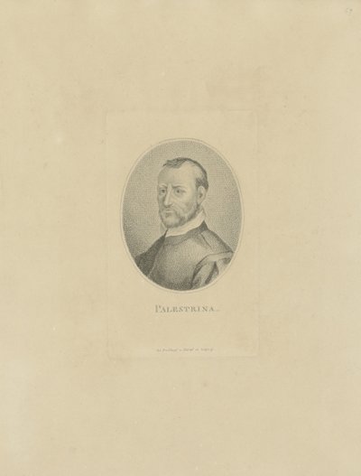 Giovanni Pierluigi da Palestrina zeneszerző portréja 1526-1594, c. 1800. alkotó: Unbekannt