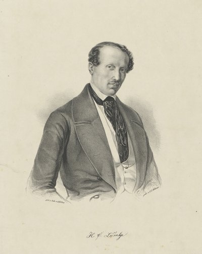 Hans Christian Lumbye zeneszerző portréja 1810-1874 , c. 1850. alkotó: Unbekannt
