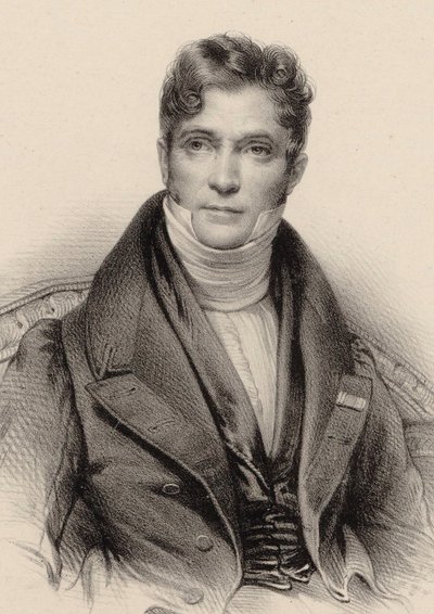 Gaspare Spontini karmester és zeneszerző portréja 1774-1851, kb. 1844. alkotó: Unbekannt