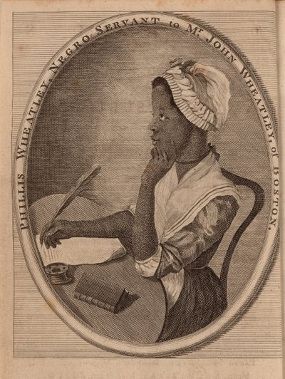 Phillis Wheatley költő portréja 1753-1784 körül, 1773. alkotó: Unbekannt
