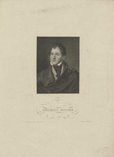 Thomas Moore költő portréja 1779-1852, 1830-as évek. alkotó: Unbekannt