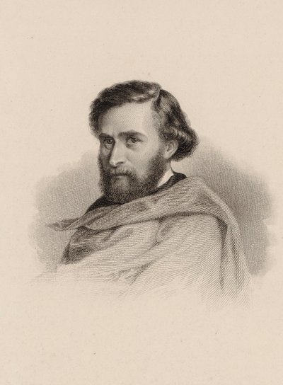 Anton Wallerstein hegedűművész és zeneszerző portréja 1813-1892. alkotó: Unbekannt