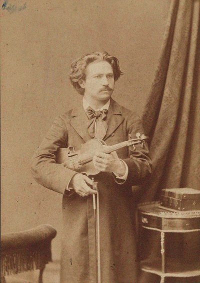 Frantisek Ondricek hegedűművész és zeneszerző portréja 1857-1922, 1882-1883. alkotó: Unbekannt