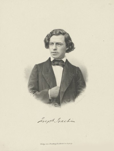 Joseph Joachim hegedűművész és zeneszerző portréja 1831-1907, 1855 körül. alkotó: Unbekannt