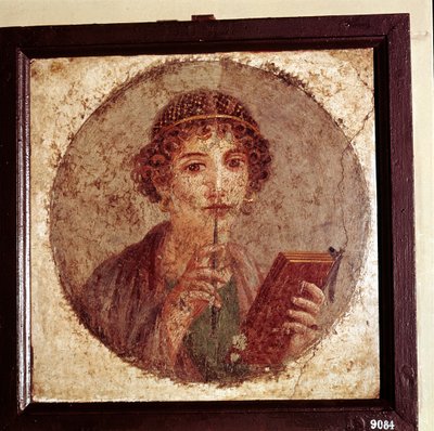 Portréfestmény Sapphoról, Pompeii, Olaszország alkotó: Unbekannt