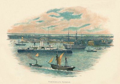 Portsmouth kikötője, 1890 alkotó: Unbekannt