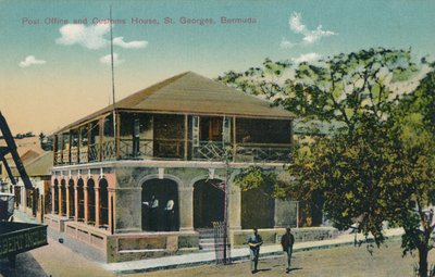 Postahivatal és vámház, St. Georges, Bermuda, XX. század eleje. alkotó: Unbekannt
