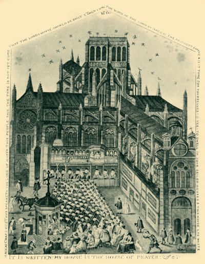 „Prédikáció a Szent Pál-keresztnél a tizenhetedik században”, 1947. alkotó: Unbekannt