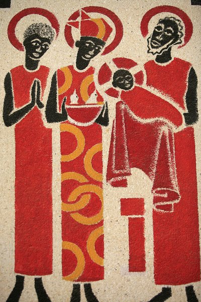 A Jézus templom bemutatása A Keur Moussa apátság templom freskóját 1963-ban tervezte és festette Dom Georges Saget, Keur Moussa, Szenegál alkotó: Unbekannt