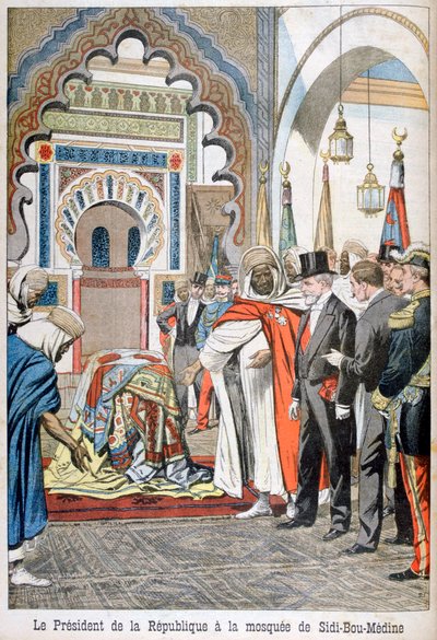 Loubet elnök meglátogatja a Sidi Bou Medine mecsetet, Tlemcen, Algéria, 1903 alkotó: Unbekannt