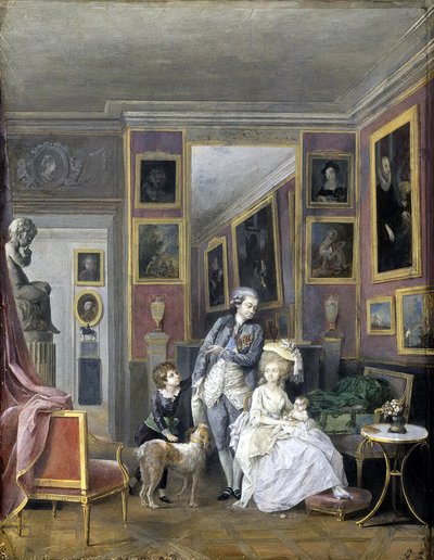 Alekszandr Szergejevics Sztroganov herceg feleségével, Jekaterina Petrovnával és gyermekeivel, 1778 körül alkotó: Unbekannt