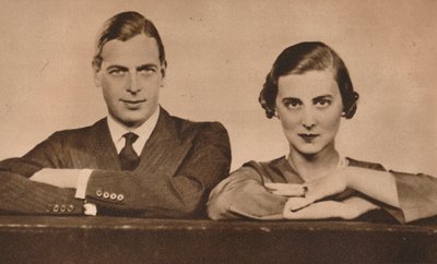György herceg és Marina hercegnő, akik 1934. augusztus 28-án jegyezték el egymást 1935. alkotó: Unbekannt