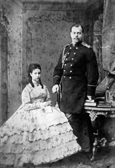Dagmar dán hercegnő és Alekszandr Alekszandrovics orosz nagyherceg, 1866. alkotó: Unbekannt