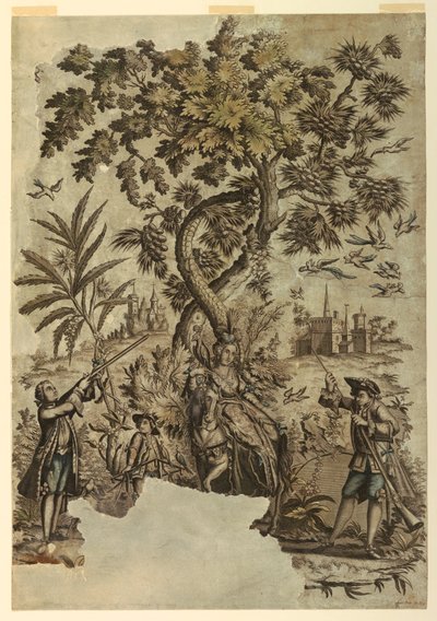 Nyomtat, Madárvadászat, 1730–50 alkotó: Unbekannt