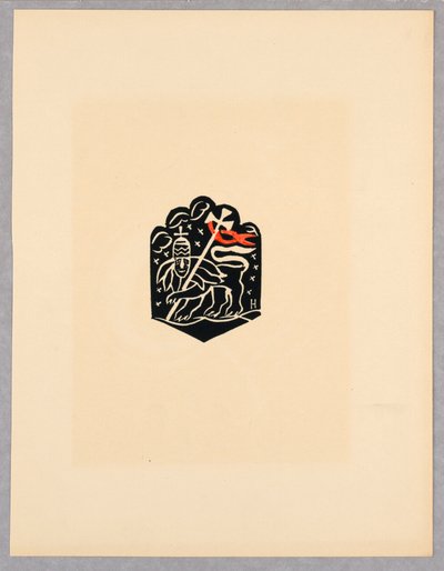 Nyomtatás, matrica, X tábla, Etiópia vagy Christos, Madonna és szentek, ahogy a régi etióp kódexportfólió illusztrációiban láttam, 1920 alkotó: Unbekannt