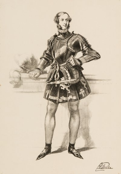 William 2nd Earl of Craven lenyomata az 1839-es Eglinton versenyen viselt jelmezben. alkotó: Unbekannt