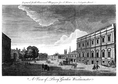 Privy Garden Westminster, London, 18. század alkotó: Unbekannt