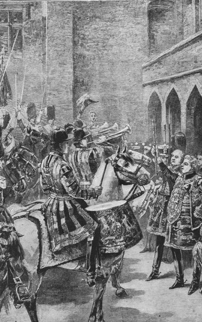 Viktória királynő kiáltványa a Szent Jakab-palotában, 1837. június 31-én, 1901. alkotó: Unbekannt