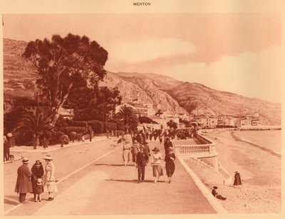 Promenade du Midi, Menton, 1930. alkotó: Unbekannt