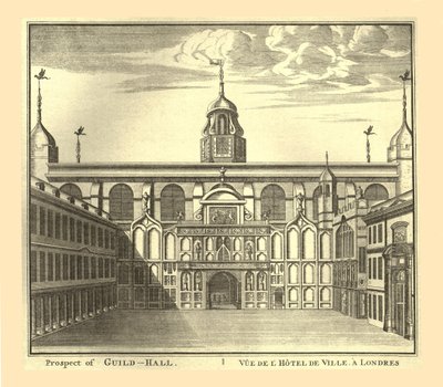 A London Guildhall kilátása, 1886. alkotó: Unbekannt