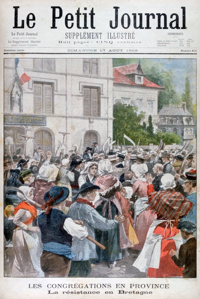 Tüntetés Bretagne-ban, 1902 alkotó: Unbekannt