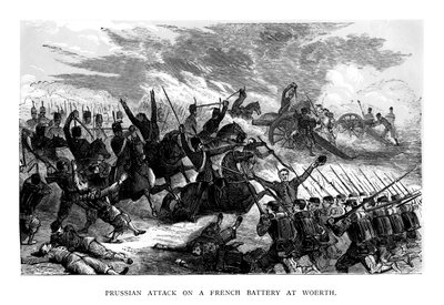 Porosz támadás egy francia üteg ellen Woerthben, 1793, 1875 alkotó: Unbekannt