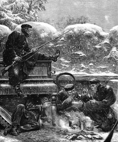 Porosz csapatok Párizs ostrománál, francia-porosz háború, 1870. december alkotó: Unbekannt