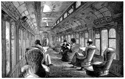 Pullman szalonkocsi a Midland Railway-n, Anglia, 1876 alkotó: Unbekannt