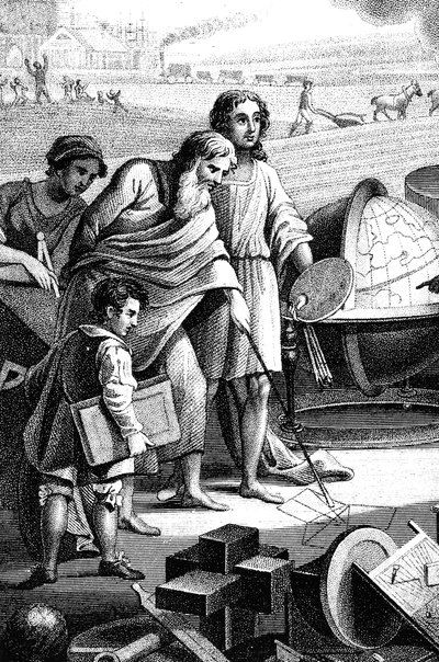 Pythagoras, ókori görög matematikus és filozófus, Kr.e. 6. század, 1833 alkotó: Unbekannt