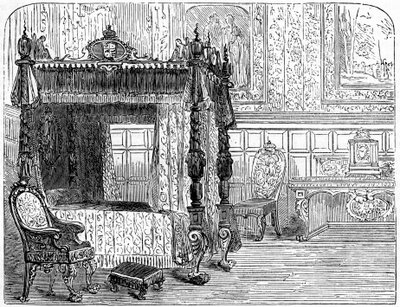 Annes királynő 1665-1714 hálószoba, 18. század 19. század alkotó: Unbekannt
