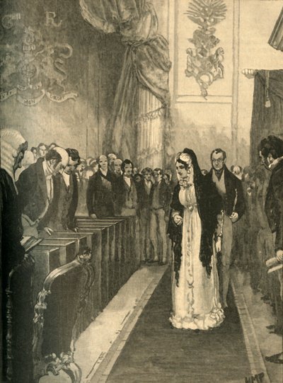 Caroline királynő belép a Lordok Házába a tárgyalás alatt, Westminster, London, 1820 c1890. alkotó: Unbekannt