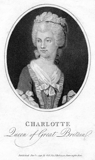 Charlotte királynő, III. György királyné hitvese, 1792 alkotó: Unbekannt