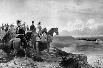 Viktória királynő áttekinti csapatait, Aldershot, 1856, 1920 alkotó: Unbekannt