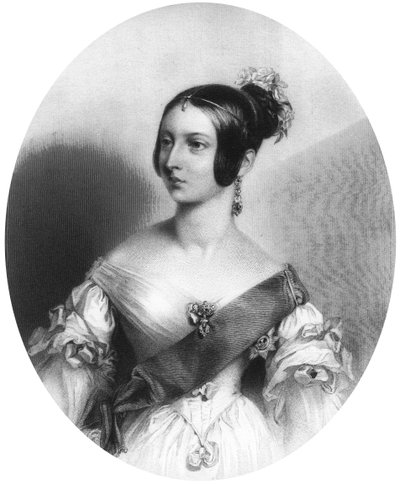 Viktória királynő fiatalon, 1830-as években alkotó: Unbekannt