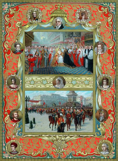 Viktória királynő megkoronázása, 1837 és Arany Jubileum, 1887 alkotó: Unbekannt