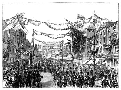 Viktória királynő látogatása Birminghamben, 1858 alkotó: Unbekannt
