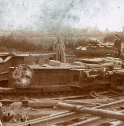 Vasúti rögzítés Big Bertha fegyverhez, c1914-c1918 alkotó: Unbekannt