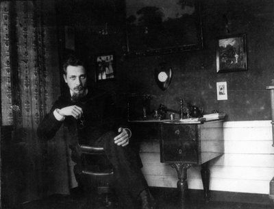 Rainer Maria Rilke dolgozószobájában, c. 1905. alkotó: Unbekannt