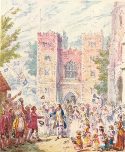 Randulph Crews házassága Hildával a Lambeth templomban, 1842, 1903. alkotó: Unbekannt