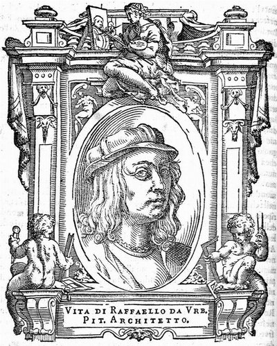 Raphael. Forrás: Giorgio Vasari, A legkiválóbb olasz festők, szobrászok és építészek élete, 1568 alkotó: Unbekannt
